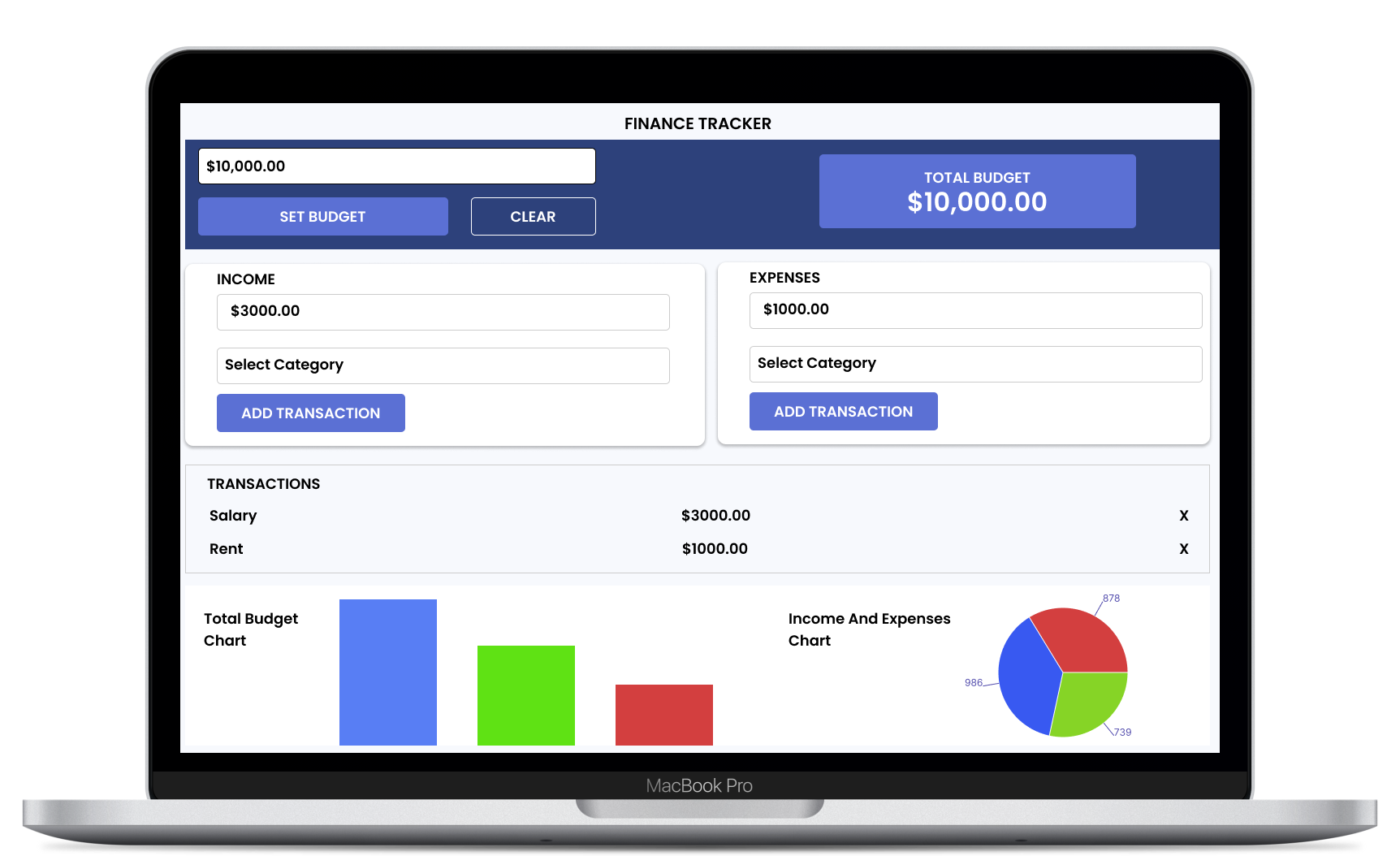 Finance tracker project